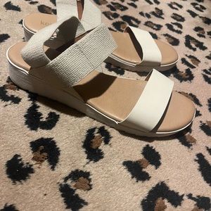 Cream sandals
